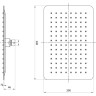 Лейка душевая LEMARK LM9490GM верхняя, прямоугольная, 300х200 мм, нержавеющая сталь (графит)